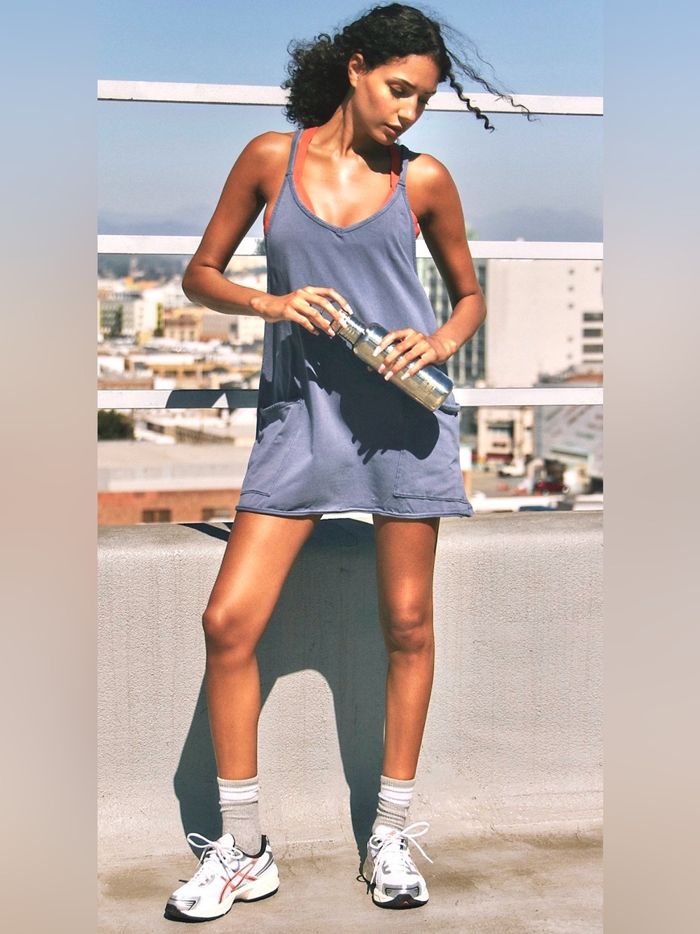 FREE PEOPLE HOT SHOT WASHED BLUE DRESS SIZE XS SUPER CUTE!!
